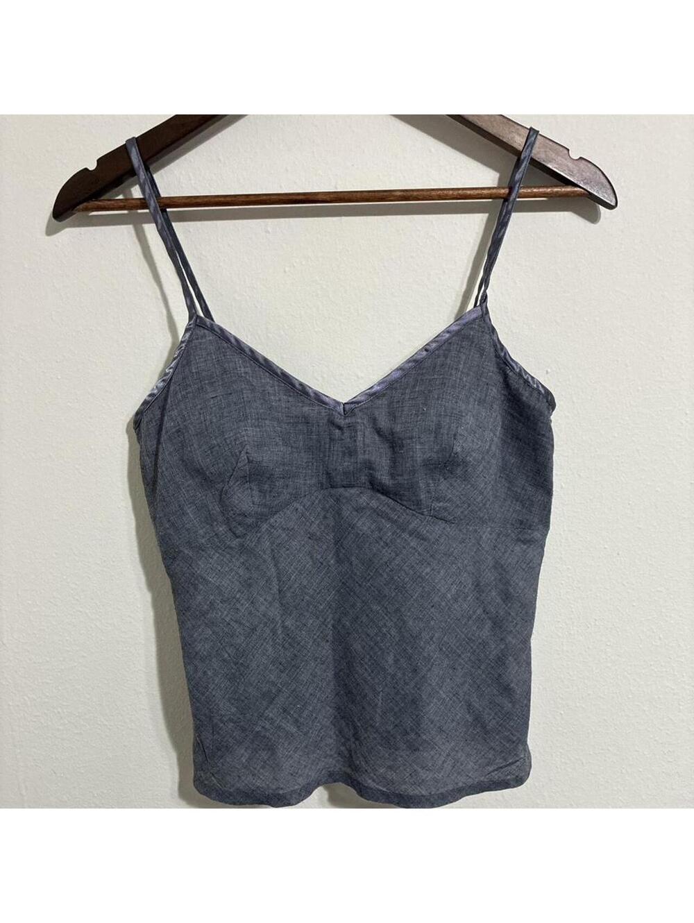 Warehouse Y2K Blue Chambray Cami Top